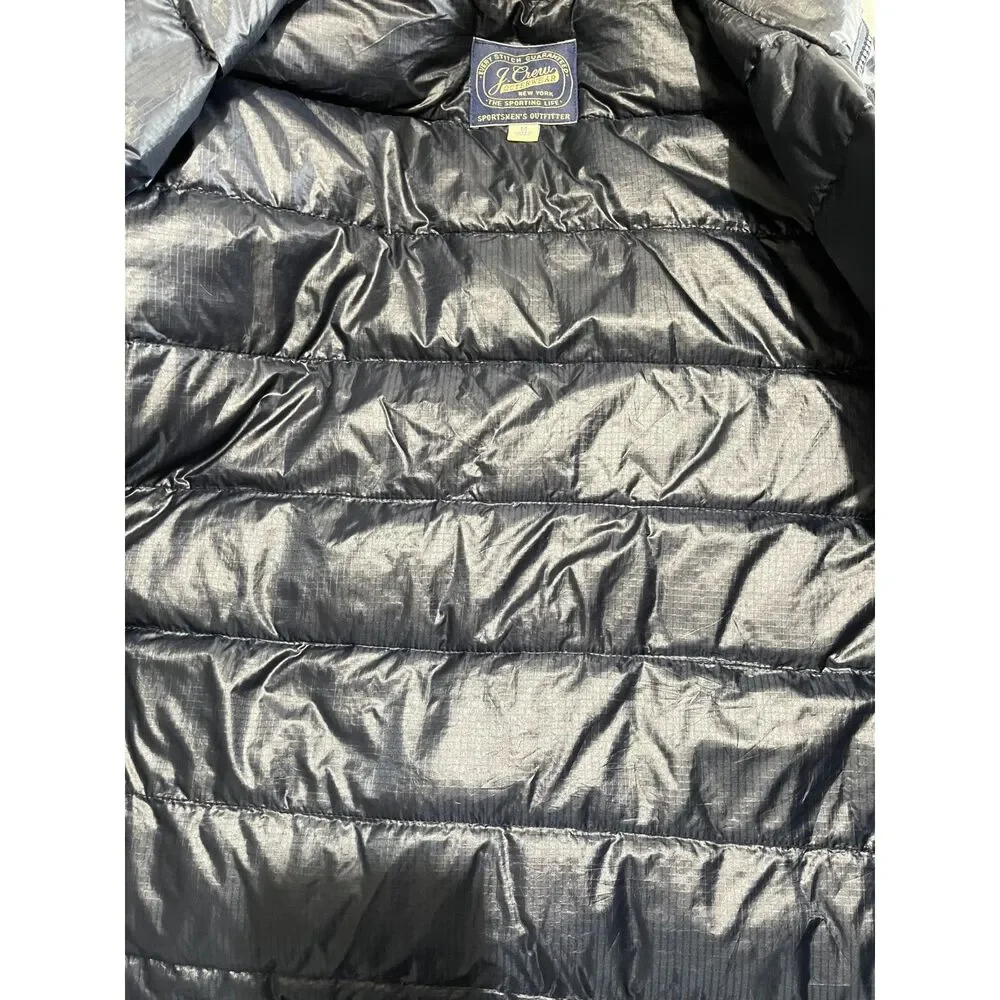 J. Crew quilted Down jacket puffer outerwear sport black winter men M
